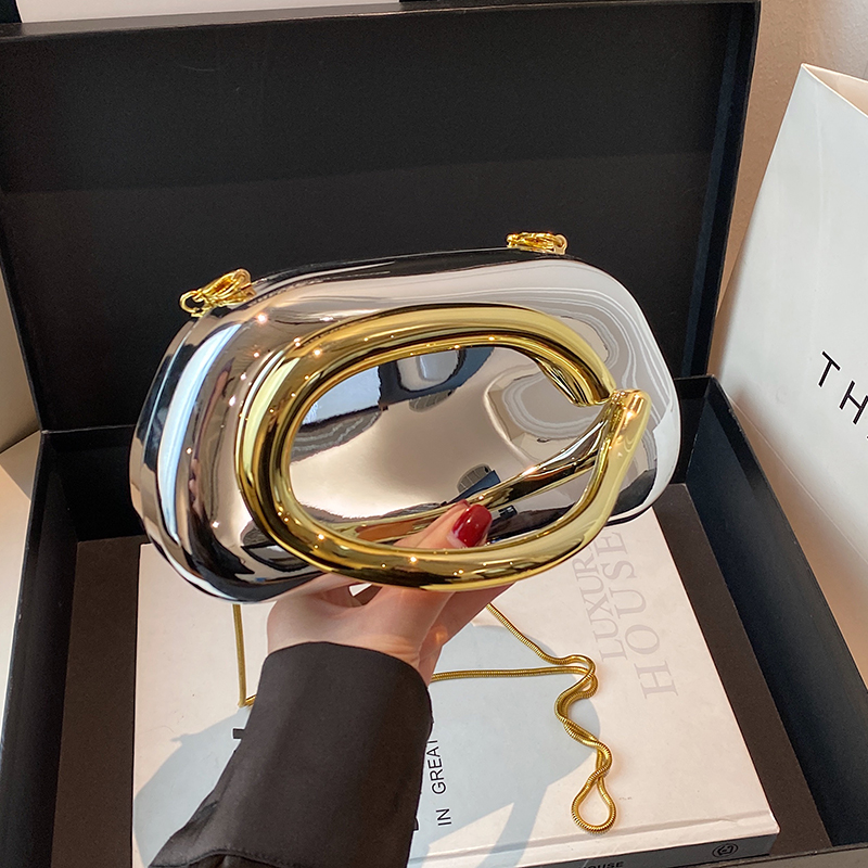 Gold Closure Box Clutch Bag wo - Women Bags 2026 Trends recension och pris
