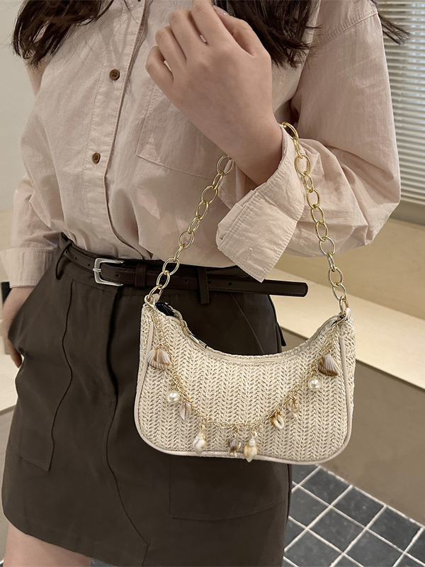 Fashionable  Pearl Straw Woven - Women'S Young Bags recension och pris